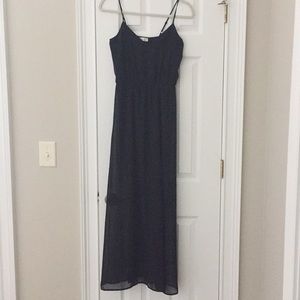 Black maxi with sheer from knee down